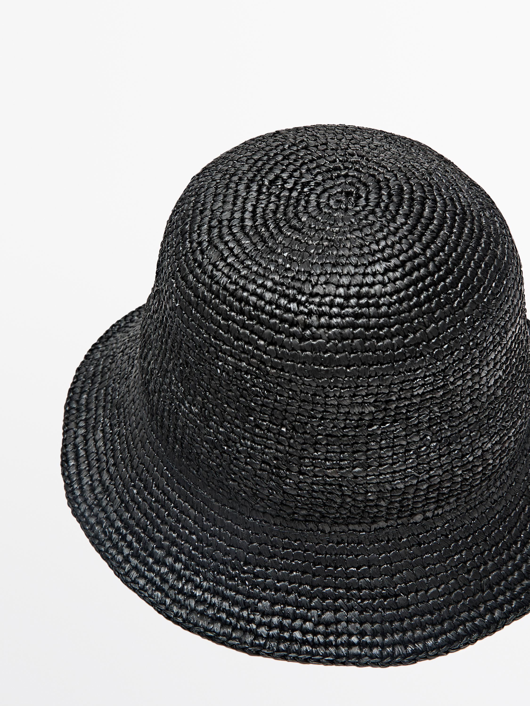 Raffia bucket hat